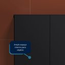 Ver imagem 3 de Armário Aéreo 3 Portas Cozinha Lavanderia Quarto - Mod.3003 Cor:preto