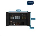 Ver imagem 7 de Armário Aéreo 3 Portas Cozinha Lavanderia Quarto - Mod.3003 Cor:preto