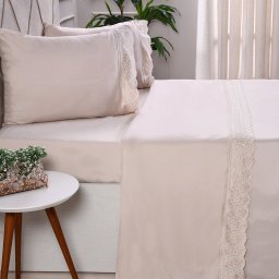 Jogo de Cama Solteiro 3 Pçs Bordado Inglês - 1