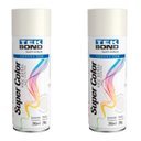 Ver imagem 1 de Kit 2x Tinta Spray Branco Brilhante Pintura Geladeira Metal