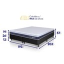 Ver imagem 3 de Conjunto Box Preto Durban Azul Espuma D28 King 193x203x57 - King House