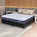 Ver imagem 1 de Conjunto Box Preto Durban Azul Espuma D28 King 193x203x57 - King House