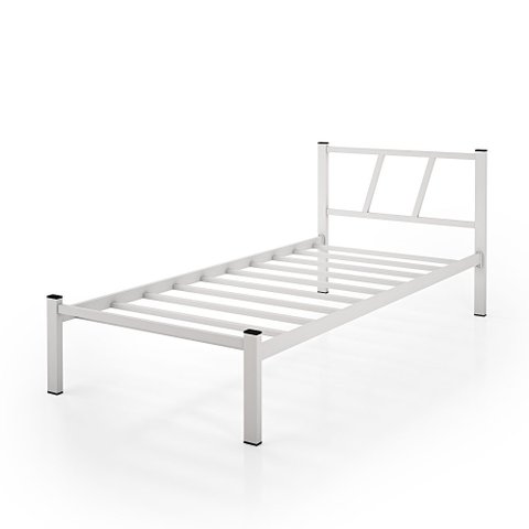 Cama Solteiro Em Aço Super Resistênte:Branco