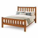 Ver imagem 3 de Cama de Casal Cor Mogno Madeira de Eucalipto Zero MDF