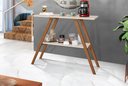 Ver mais imagens de Aparador Cantinho do Café 80cm com Pés de Madeira Tampo Mdf
