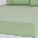 Ver imagem 4 de Jogo de Cama Solteiro Malha 3 Pçs Bella Cama 100% Algodão 88x188x30cm Verde