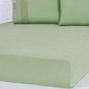Ver imagem 2 de Jogo de Cama Solteiro Malha 3 Pçs Bella Cama 100% Algodão 88x188x30cm Verde