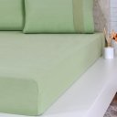 Ver imagem 5 de Jogo de Cama Solteiro Malha 3 Pçs Bella Cama 100% Algodão 88x188x30cm Verde