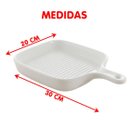 Ver imagem 3 de Travessa Quadrada Petisqueira Assadeira Servir Cerâmica 20cm