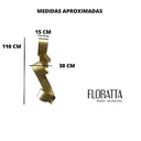 Ver imagem 2 de Decoração Escultura de Parede Abstrata em Aço Dourada Exclusiva no Brasil para Sala Quarto