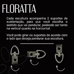 Decoração Escultura de Parede Abstrata em Aço Dourada Exclusiva no Brasil para Sala Quarto - 4