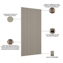 Ver imagem 5 de Painel Ripado de Madeira Decorativo para Sala Quarto 141x250cm Slats L05 Gris Fosco - Lyam Decor