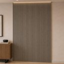 Ver imagem 1 de Painel Ripado de Madeira Decorativo para Sala Quarto 141x250cm Slats L05 Gris Fosco - Lyam Decor