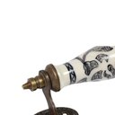 Ver imagem 2 de Puxador Decorativo Moveis Gaveta Alça Vintage Cerâmica 18 X 5 Cm