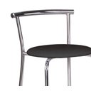 Ver imagem 2 de Banco - Banqueta Cromada Carraro Móveis - Conjunto com 2 Unidades Preto