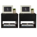 Ver imagem 1 de Kit 2 Mesas de Cabeceira 30cm Preto - Fl Decor:em Cima/em Cima