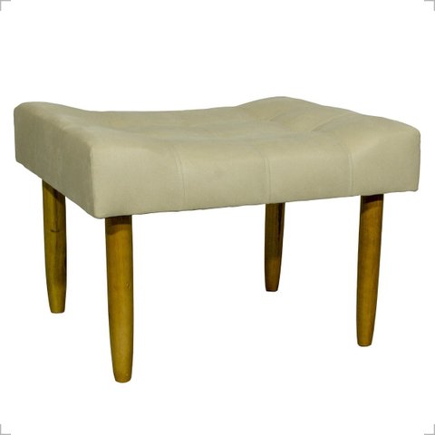 Puff Decorativo Confortável Retangular para Sala Recepção Quarto Requinte Suede Cores Pés Palito