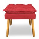 Ver imagem 3 de Puff Decorativo Opala Suede Vermelho Pés Palito Dal Poz Estofados