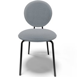 Mesa de Jantar Rivera Preto 90cm com 04 Cadeiras Industrial Évora F01 Bouclê Cinza - Lyam Lyam Decor - 9