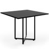 Mesa de Jantar Rivera Preto 90cm com 04 Cadeiras Industrial Évora F01 Bouclê Cinza - Lyam Lyam Decor - 4