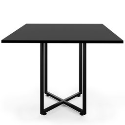 Mesa de Jantar Rivera Preto 90cm com 04 Cadeiras Industrial Évora F01 Bouclê Cinza - Lyam Lyam Decor - 10
