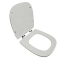 Ver imagem 2 de Assento Sanitário Poliéster para Louça Fit (celite) Super Luxo Cromado (reb. Oculto) Cinza Prata