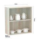 Ver imagem 6 de Armário Luciane 70cm 2 Portas Lis Legno Crema C/Cinza Puro