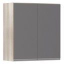 Ver imagem 1 de Armário Luciane 70cm 2 Portas Lis Legno Crema C/Cinza Puro
