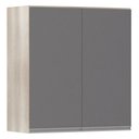 Ver imagem 2 de Armário Luciane 70cm 2 Portas Lis Legno Crema C/Cinza Puro