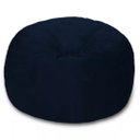 Ver imagem 1 de Puff Redondo 80x20 em Suede Azul Marinho com Enchimento