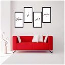 Ver imagem 6 de Conjunto Quadros Decorativos 4 Pçs Mdf 30X40 Amor E Familia Titulo Moldura Preta
