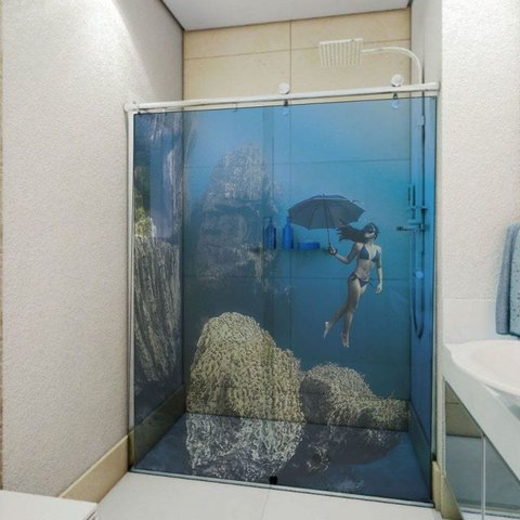 Adesivo de Box Mulher Mergulho