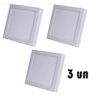 Kit com 3 Painel Plafon 18W Luminária LED Quadrado Sobrepor - 1