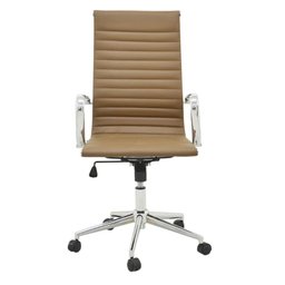 Cadeira Giratória Alta Office Sevilha Esteirinha Rivatti em Pu Fendi Base Rodízio Aço Cromado - 2