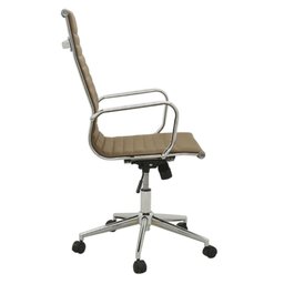 Cadeira Giratória Alta Office Sevilha Esteirinha Rivatti em Pu Fendi Base Rodízio Aço Cromado - 3