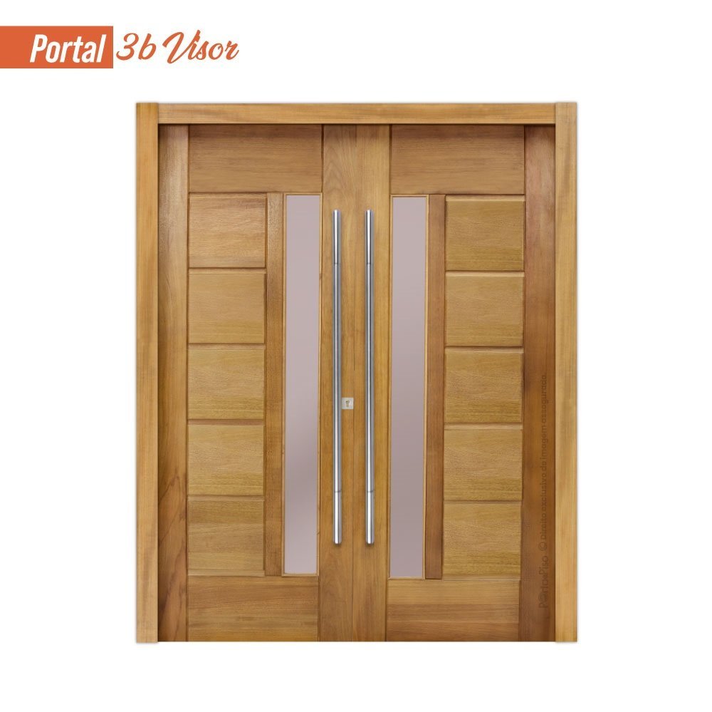 Kit Portal Duplo 3b Visor 130cm Lar X 215cm Alt Tauari Mapaf - 2