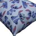 Ver imagem 2 de Fronha Portallar Malha Disney Estampada Stitch e Xepa 48cm X 68cm Azul