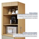 Ver imagem 5 de Cozinha Completa Modulada 3 Peças 5 Portas 2 Gavetas Torre Angular 100% MDF Realeza Premium Bege/Carvalho/Greige