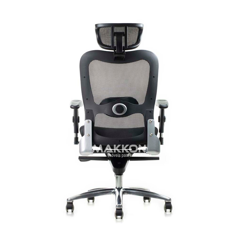 Cadeira de Escritório Presidente Preta Mk-4002 - Makkon - 5