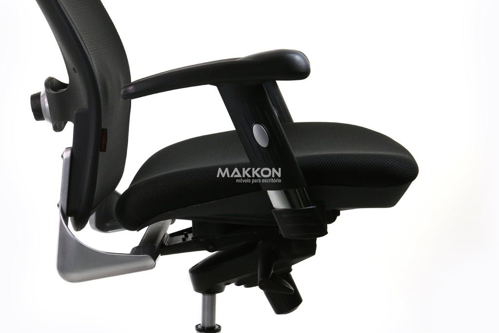 Cadeira de Escritório Presidente Preta Mk-4002 - Makkon - 6