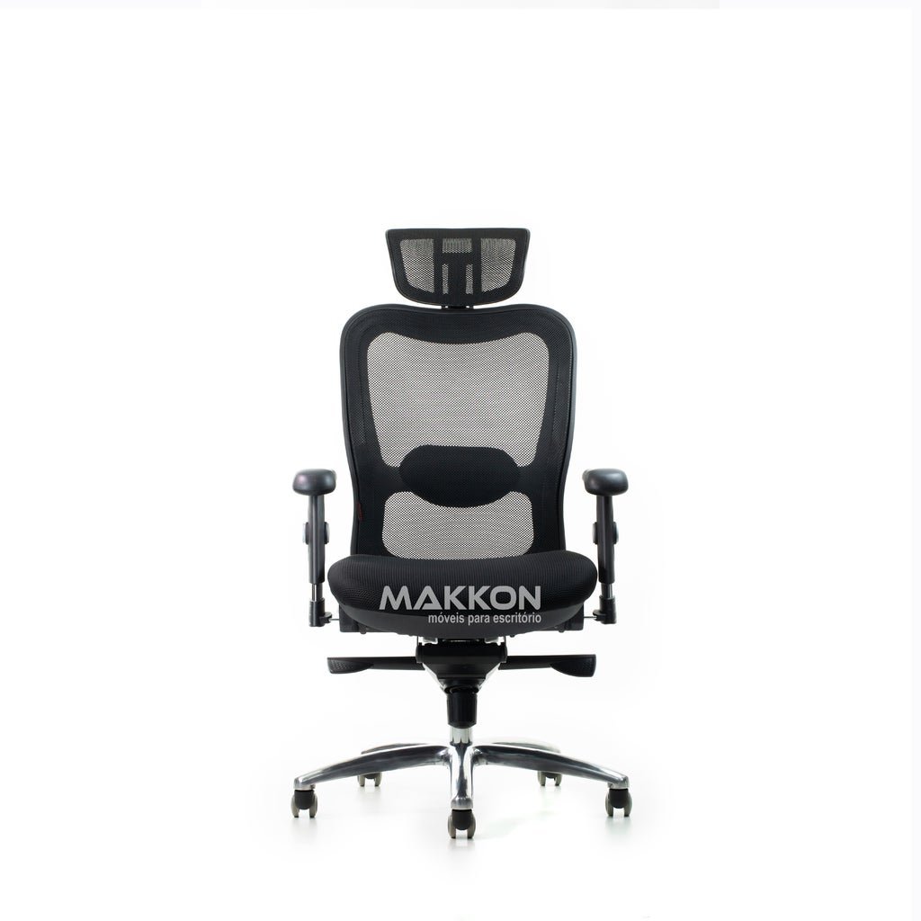Cadeira de Escritório Presidente Preta Mk-4002 - Makkon - 2