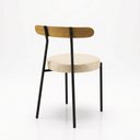 Ver imagem 7 de Cadeira Sala de Jantar Kit 2 Lizzie Base Tubular Preto Encosto Castanho PU D03 - D'Rossi