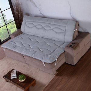 Pillow Top Premium para Sofá Retrátil Varias Cores e Tamanhos.:cinza/1-80-largura-int-x-1-80-alt