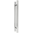 Ver imagem 2 de Puxador inox para porta madeira e vidro reto barra chata 30x45cm H06