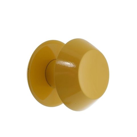 Puxador Duplo Redondo de Madeira para Porta de Vidro Marfim Escuro