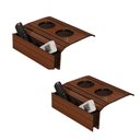 Ver imagem 1 de Kit 2 Bandejas Esteira para Braço de Sofá Cor Mel com Porta Controle