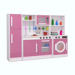 Kit Cozinha Infantil com Geladeira e Máquina de Lavar 100% Mdf - 2