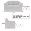 Ver imagem 4 de Sofás 2 e 3 Lugares 157cm | 207cm Áurea Courino Marrom - Sallar Home
