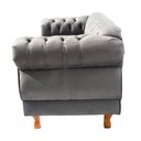 Ver imagem 3 de Sofá Chesterfield Elisabeth 2 Lugares 1.50m Suede Cinza/ Sala de Estar, Decoração, Recepção, Barbear