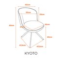 Ver imagem 2 de Cadeira Kyoto Giratória Estofada em Tecido com Base em Aço Carbono - Fratini